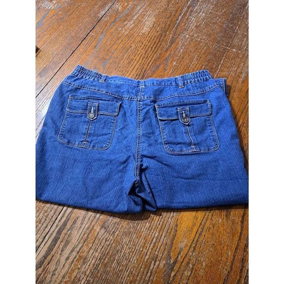 Size 10 Ruby Rd Denim Blue Jean Capri Pants Pedal Pushers Skimmers - Picture 4 of 5